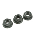 M12 hot dip galvanized stainless steel hex flange nut with serrated carbon steel Grade 4 grade 8 grade6